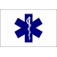 3x5' Nylon Paramedic (EMS/Star of Life) Flag