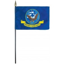4x6" Hand Held Navy Flag