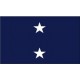 2x3' Nylon Rear Admiral Officer (seagoing) Flag