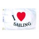 12x18" Nylon I Love Sailing Flag 12x18" Nylon I Love Sailing Flag