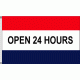 3x5' Nylon Open 24 Hours Flag